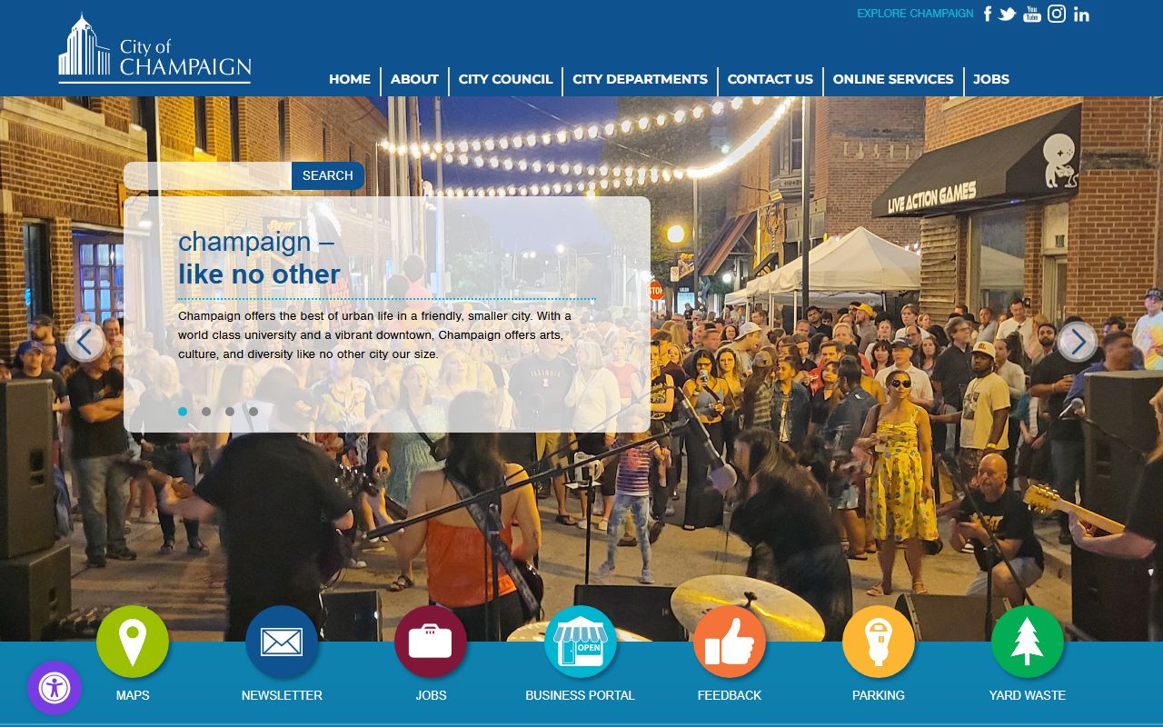 Champaign city website for Champaign marriage records information