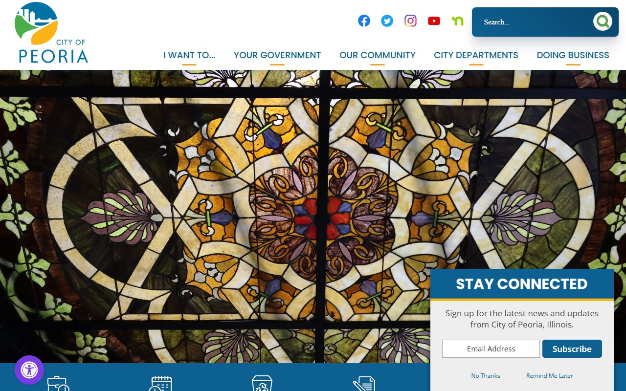 Peoria city website for Peoria marriage records information