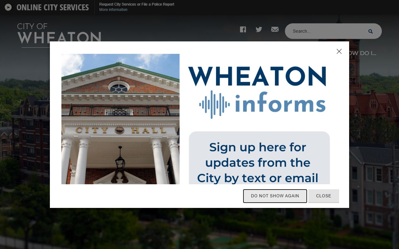 Wheaton Illinois city website for marriage records information