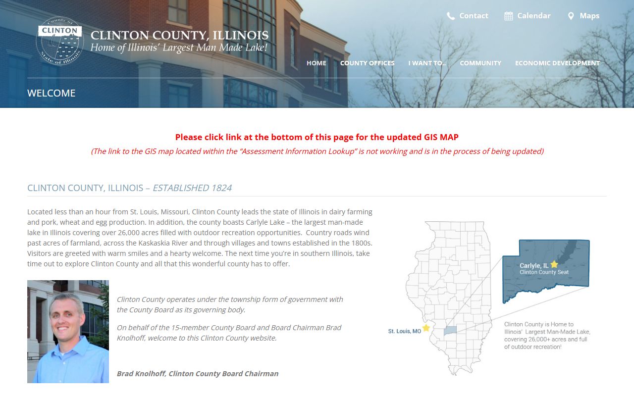 Clinton County government website for marriage records