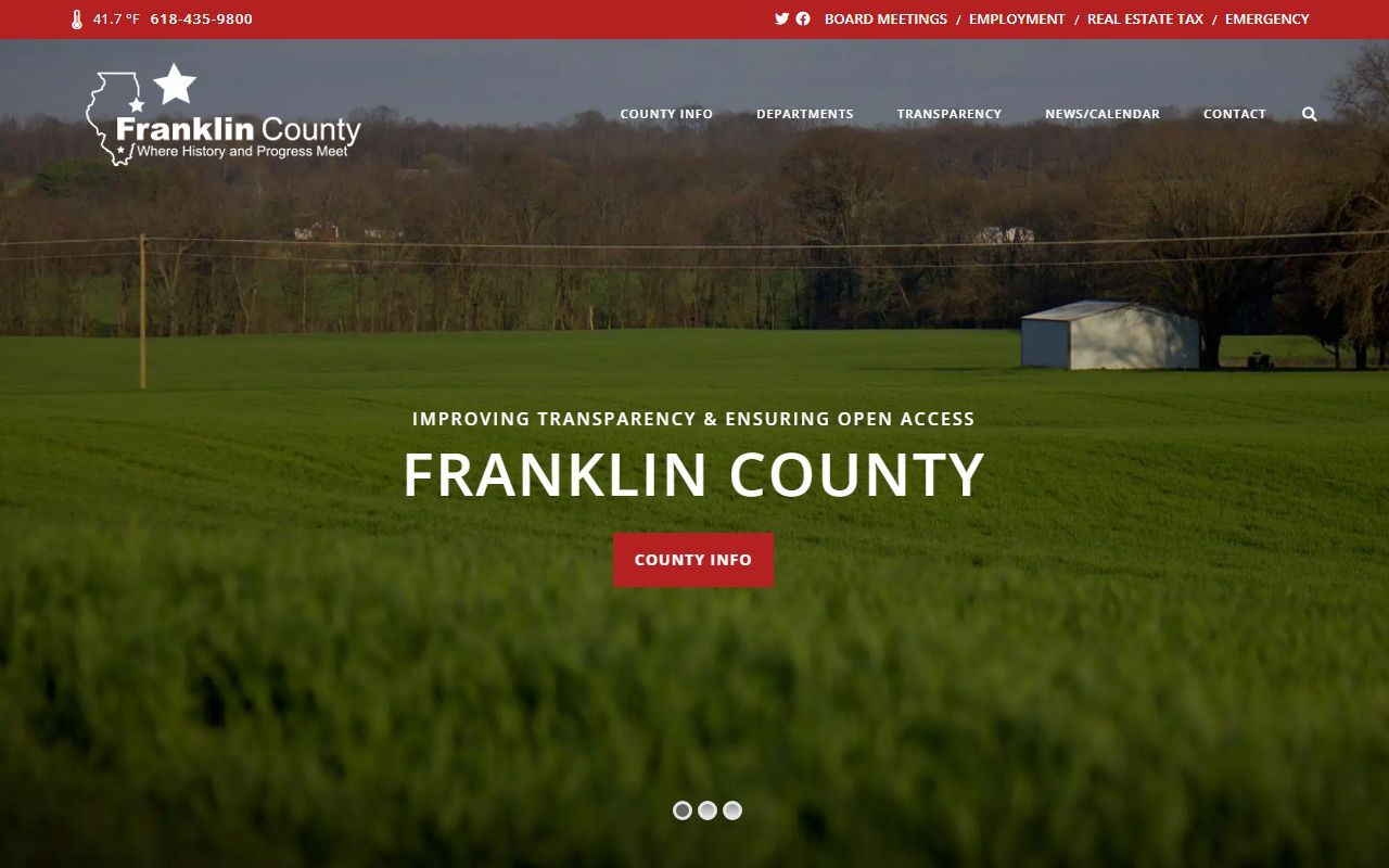 Franklin County website for marriage records information