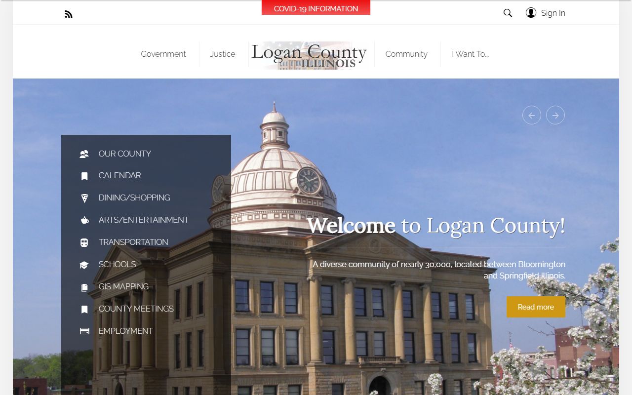 Logan County government website for marriage records information